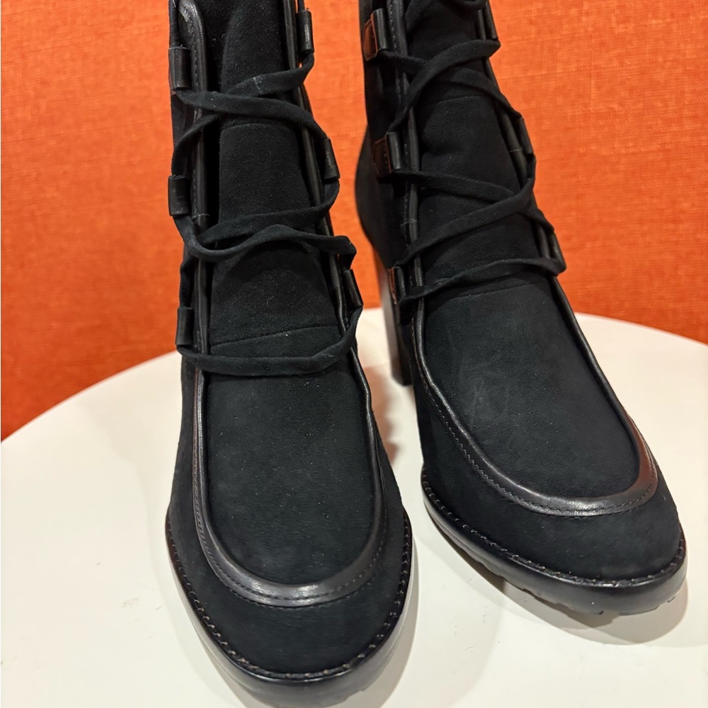 Lauren Ralph Lauren Black Heeled Mabel Boots NWT - Picture 10 of 15